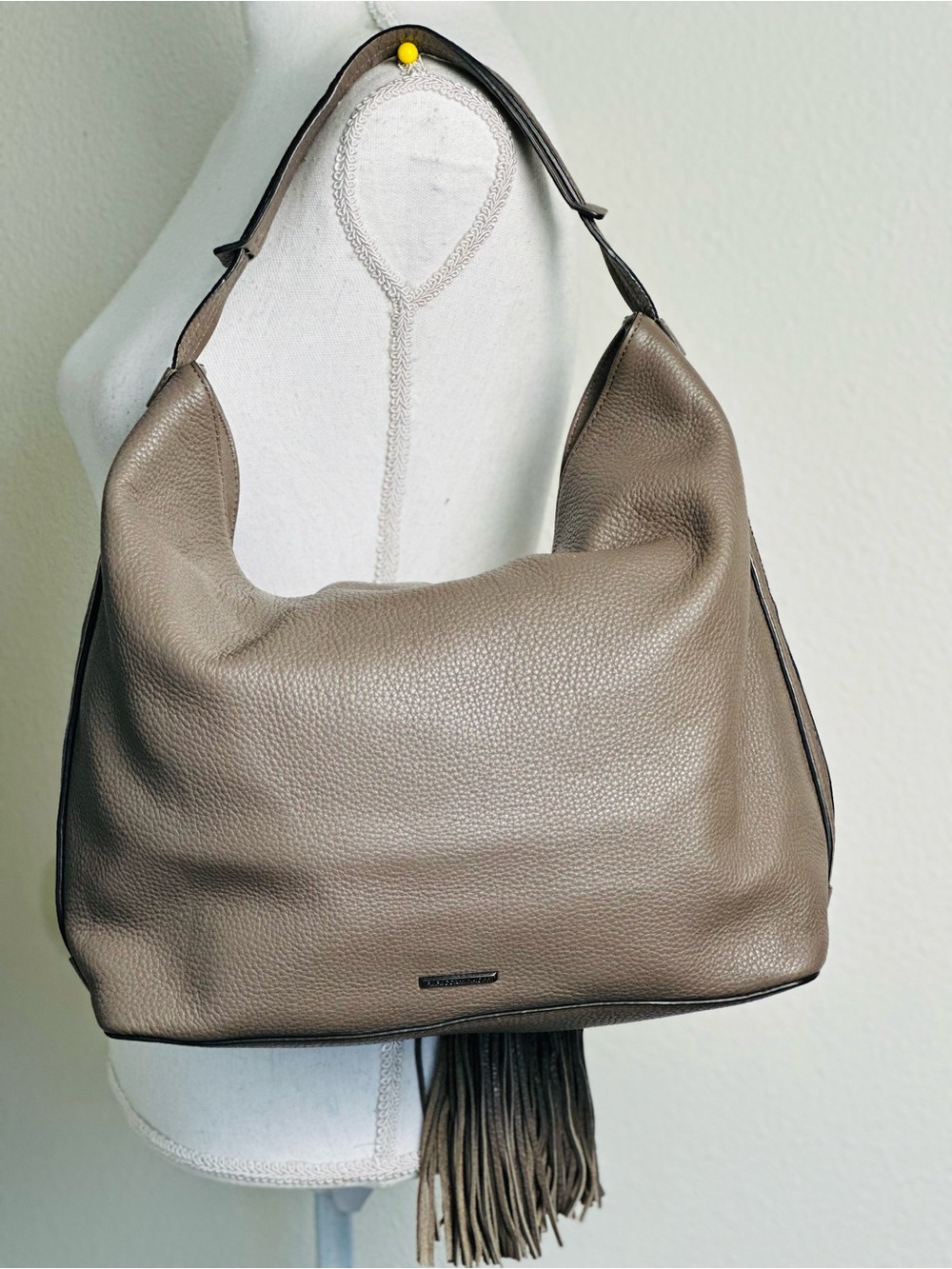 Rebecca Minkoff Isobel Hobo Slouchy Bag in Taupe Pebbled Color - Picture 2 of 7
